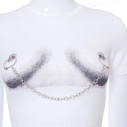 Daring Chain Cropped Tee